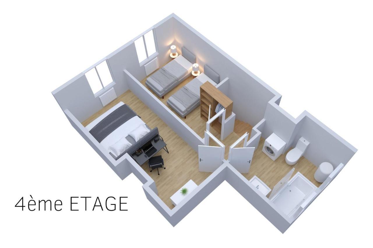 Le Double Pirou # 2 Appartements # Halte Auvergne 티에르 외부 사진